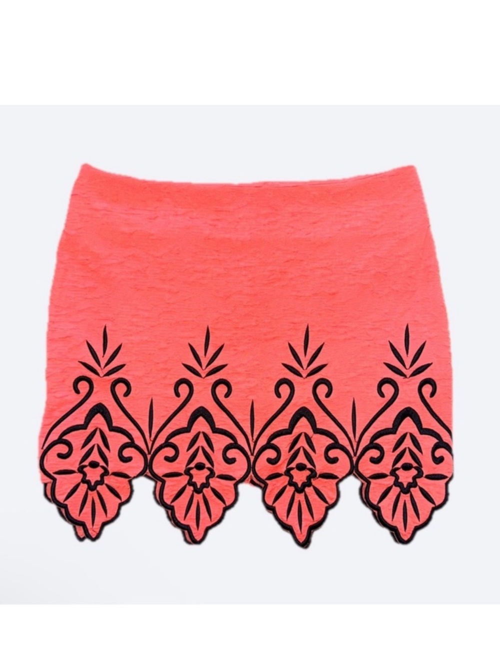Fairycore Embroidered Cut Out Lined Mini Skirt